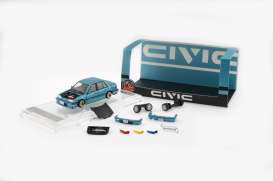 Honda  - Civic EF2 1991 blue - 1:64 - BM Creations - 64B0472 - BM64B0472 | The Diecast Company