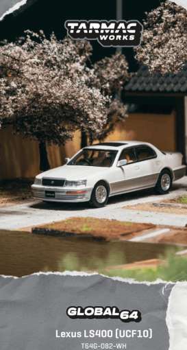 Lexus  - LS400 (UCF10) 2001 pearl white - 1:64 - Tarmac - T64G-082-WH-B - TC-T64G-082-WH-BL | The Diecast Company