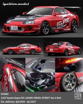 Toyota  - Supra RZ (JZ80) red - 1:18 - Ignition - IG3883 - IG3883 | The Diecast Company