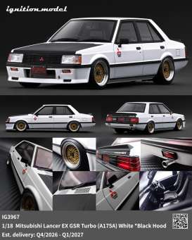Mitsubishi  - Lancer white/black - 1:18 - Ignition - IG3967 - IG3967 | The Diecast Company