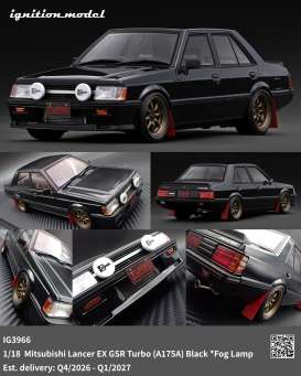 Mitsubishi  - Lancer black - 1:18 - Ignition - IG3966 - IG3966 | The Diecast Company