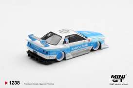 Nissan  - Skyline GTR (R32) 2026 white/blue - 1:64 - Mini GT - MGT01238-BL - MGT01238-BL | The Diecast Company