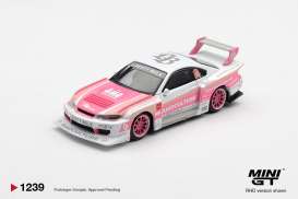 Nissan  - Silvia (S15) 2026 white/pink - 1:64 - Mini GT - MGT01239-R - MGT01239-R | The Diecast Company
