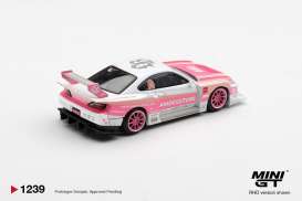 Nissan  - Silvia (S15) 2026 white/pink - 1:64 - Mini GT - MGT01239-R - MGT01239-R | The Diecast Company