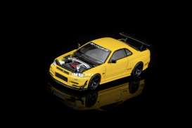 Nissan  - Skyline GT-R (R34) yellow - 1:64 - Motorhelix - M63475 - MH63475 | The Diecast Company