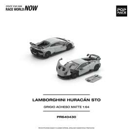 Lamborghini  - Huracan STO grey - 1:64 - Pop Race Limited - PR640430 - PR640430 | The Diecast Company