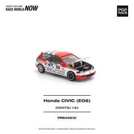 Honda  - Civic EG6 white/red - 1:64 - Pop Race Limited - PR640510 - PR640510 | The Diecast Company