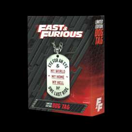 Accessoires Fast & the Furious - Steel Dog Tag  - Fanattik - UV-FF06 - fanUV-FF06 | The Diecast Company