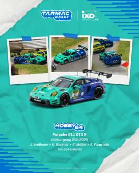 Porsche  - 911 2024 blue - 1:64 - Tarmac - T64-084-24NUR33 - TC-T64-084-24NUR33 | The Diecast Company