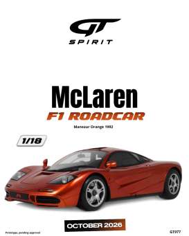 McLaren  - F1 Roadcar 1992 orange - 1:18 - GT Spirit - GT977 - GT977 | The Diecast Company