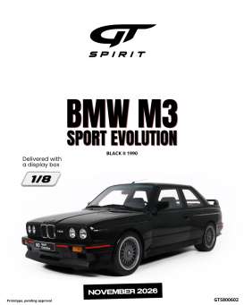 BMW  - M3 Sport 1990 black - 1:8 - GT Spirit - GTS800602 - GTS800602 | The Diecast Company