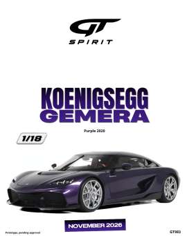 Koenigsegg  - Gemera 2020 purple - 1:18 - GT Spirit - GT983 - GT983 | The Diecast Company