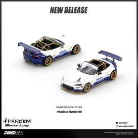 Mazda  - MX-5 white/blue - 1:64 - Inno Models - IN64-MX5P-ND-01 - in64-MX5P-ND-01 | The Diecast Company