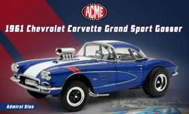 Chevrolet  - Corvette 1961 blue - 1:18 - Acme Diecast - 1800939 - acme1800939 | The Diecast Company