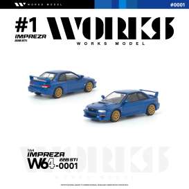 Subaru  - Impreza blue - 1:64 - WORKS - W64-0001 - W64-0001 | The Diecast Company