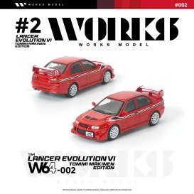Mitsubishi  - Lancer Evo VI red - 1:64 - WORKS - W64-0002 - W64-0002 | The Diecast Company