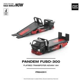 Mitsubishi  - Fuso 300 black/red - 1:64 - Pop Race Limited - PR640511 - PR640511 | The Diecast Company