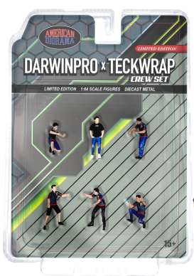Figures  - DarwinPro x Teckwrap Crew set various - 1:64 - American Diorama - AD-2451 - AD-2451 | The Diecast Company