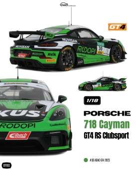 Porsche  - Cayman 718 GT4 2023 green/black - 1:18 - OttOmobile Miniatures - OT1193 - OT1193 | The Diecast Company