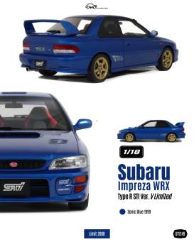 Subaru  - Impreza WRX 1999 blue - 1:18 - OttOmobile Miniatures - OT1249 - OT1249 | The Diecast Company