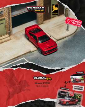 Lancia  - Kimera EVO37 2021 red - 1:64 - Tarmac - T64G-TL089-RE - TC-T64G-TL089-RE | The Diecast Company