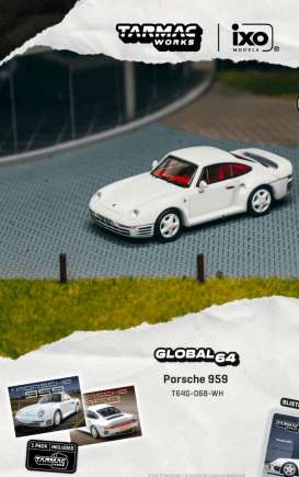 Porsche  - 959  1989 white - 1:64 - Tarmac - T64G-068-WH-BL - TC-T64G-068-WH-BL | The Diecast Company