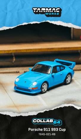 Porsche  - 991 1996 blue - 1:64 - Tarmac - T64S-021-RB - TC-T64S-021-RB | The Diecast Company