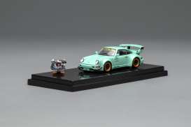 Porsche  - RWB 964 Tiffany turquoise - 1:64 - Motorhelix - M62105 - MH62105 | The Diecast Company