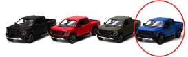 Ford  - F-150 Raptor 2022 matte blue - 1:36 - Kinsmart - KT5436WM - KT5436WMb | The Diecast Company