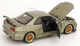 Nissan  - Skyline GT-R R34 V-Spec II 2001 lightgreen metallic - 1:12 - KK - Scale - KKDC120212-2 - KKDC120212-2 | The Diecast Company