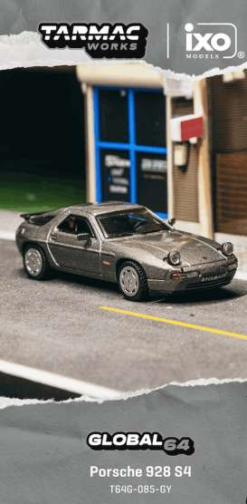 Porsche  - 928 S4 1992 grey metallic - 1:64 - Tarmac - T64G-085-GY-B - TC-T64G-085-GY-BL | The Diecast Company