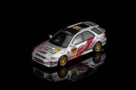 Subaru  - Impreza Wagon WRX STi Ver VI silver/red - 1:64 - Motorhelix - M67109 - MH67109 | The Diecast Company