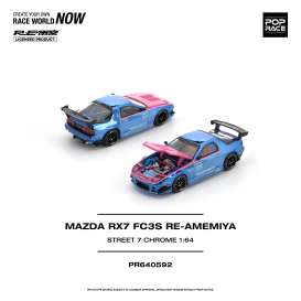 Mazda  - RX7 (FC3S) pink/blue - 1:64 - Pop Race Limited - PR640592 - PR640592 | The Diecast Company