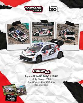 Toyota  - Yaris 2024 white/red/black - 1:64 - Tarmac - T64-085-24FR05 - TC-T64-085-24FR05 | The Diecast Company