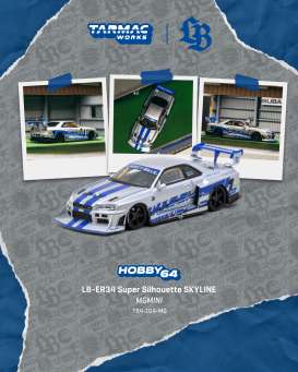 Nissan  - Skyline 2025 silver/blue - 1:64 - Tarmac - T64-104-MG - TC-T64-104-MG | The Diecast Company
