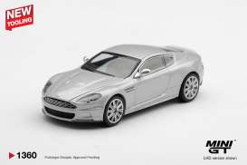 Aston Martin  - DBS 2008 silver - 1:64 - Mini GT - MGT01360-BL - MGT01360-BL | The Diecast Company