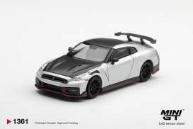 Nissan  - GT-R R35 2024 silver metallic - 1:64 - Mini GT - MGT01361-BL - MGT01361-BL | The Diecast Company