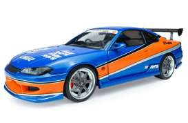 Nissan  - Silva (S15) 2006 blue/orange - 1:18 - Solido - SO1812205A - soli1812205A | The Diecast Company