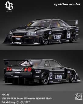 Nissan  - ER34 Skyline black - 1:18 - Ignition - IG4135 - IG4135 | The Diecast Company