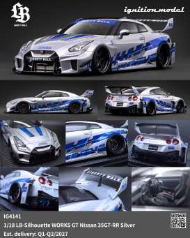Nissan  - 35GT-RR silver - 1:18 - Ignition - IG4141 - IG4141 | The Diecast Company