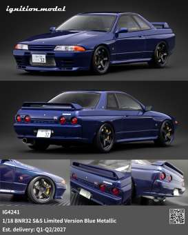 Nissan  - BNR32 blue - 1:18 - Ignition - IG4241 - IG4241 | The Diecast Company