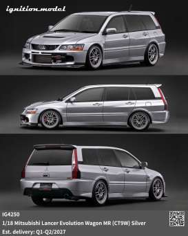 Mitsubishi  - Lancer Evolution Wagon MR (CT9 silver - 1:18 - Ignition - IG4250 - IG4250 | The Diecast Company