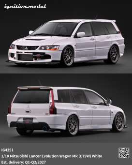 Mitsubishi  - Lancer Evolution Wagon MR (CT9 white - 1:18 - Ignition - IG4251 - IG4251 | The Diecast Company
