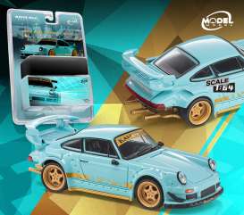 Porsche  - RWB 930 blue - 1:64 - ModelModel - MM64-RWB930-006 - MM64-RWB930-006 | The Diecast Company