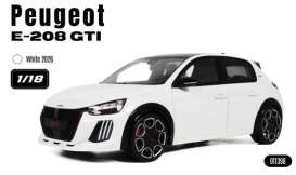 Peugeot  - E-208 2026 white - 1:18 - OttOmobile Miniatures - OT1398 - OT1398 | The Diecast Company