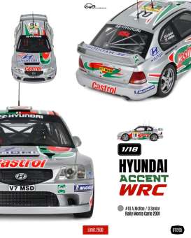 Hyundai  - Accent WRC 2001 grey - 1:18 - OttOmobile Miniatures - OT1265 - OT1265 | The Diecast Company